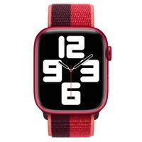 Apple Sport Loop Armband für das  Apple Watch Series 1 t/m 11 / SE / Ultra (44/45/46/49 mm) - Black / Red