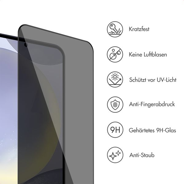 Accezz Sichtschutz-Schutzglas mit Applikator Samsung Galaxy S24 FE