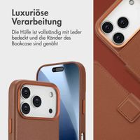 Accezz 2-in-1 Klapphülle aus Leder mit MagSafe Apple iPhone 17 Pro - Sienna Brown