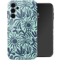 Selencia Vivid Tough Back Cover für das Samsung Galaxy A15 - Tropical Vibes Light Blue