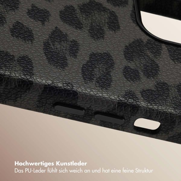 Selencia Sabi Backcover Leopardenmuster mit MagSafe Apple iPhone 13 - Midnight Black