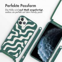 imoshion SilikonHülle design mit Band Apple iPhone 11 Pro - Petrol Green Groovy