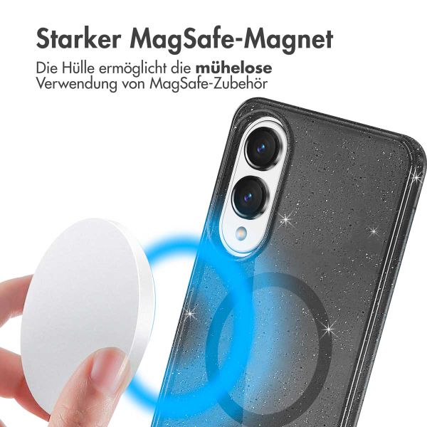 imoshion Sparkle Back Cover mit MagSafe Samsung Galaxy S25 Edge - Schwarz