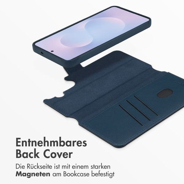 Accezz 2-in-1 Klapphülle aus Leder mit MagSafe Samsung Galaxy S26 Plus - Nightfall Blue