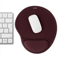 imoshion Ergonomisches Mauspad - Mauspad mit Handgelenkstütze - 30 x 25 cm - Bordeaux