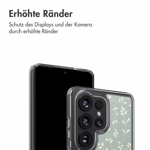 imoshion Design Hülle Samsung Galaxy S26 Ultra - Smoke Green Flowers