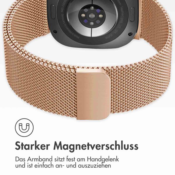 imoshion Magnetisches Milanaise Armband für das  Samsung Galaxy Watch Ultra (2024/2025) - Rosé gold