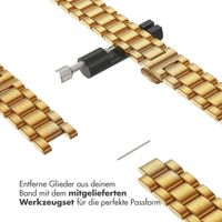 Selencia Slim Stahlgliederarmband für das  Apple Watch Series 1 t/m 9 / SE (38/40/41 mm) | Series 10 / 11 (42 mm) - Gold