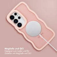 Selencia Wavy Backcover mit MagSafe Samsung Galaxy S25 Ultra - Soft Pink