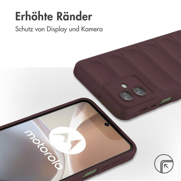 imoshion EasyGrip Back Cover für das Motorola Moto G54 - Aubergine