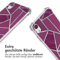 imoshion Design Hülle mit Band Apple iPhone Xr - Bordeaux Graphic
