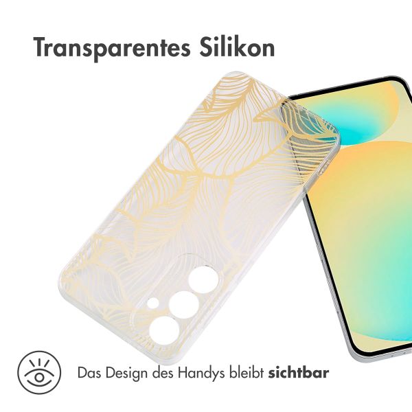 imoshion Design Hülle für das Samsung Galaxy S24 FE - Golden Leaves