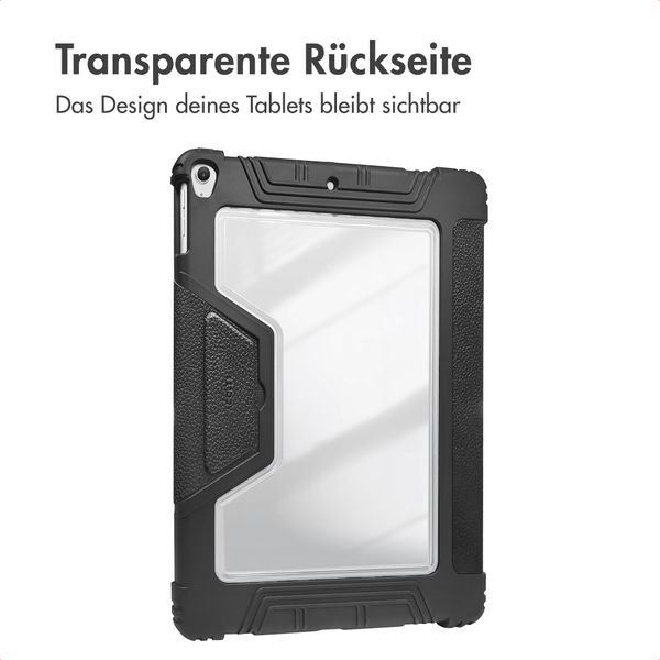 Accezz Rugged Trifold Klapphülle Apple iPad 11 (2025) 11 Zoll A16 / iPad 10 (2022) 10.9 Zoll - Schwarz