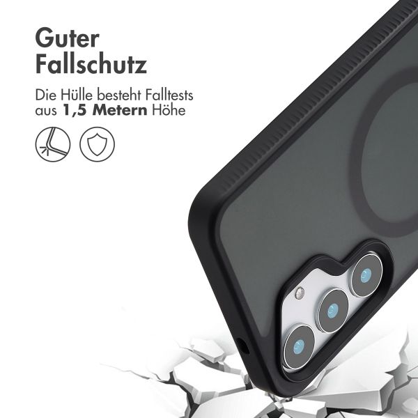 Accezz Rugged Frosted Back Cover mit MagSafe für das Samsung Galaxy S25 Plus - Schwarz