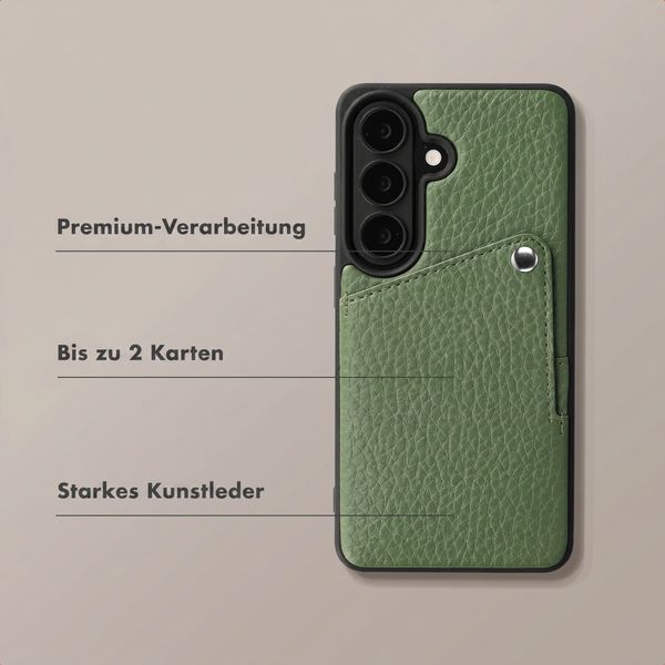 Selencia Riva Back Cover mit Kartenfach Samsung Galaxy S26 Plus - Sage Green