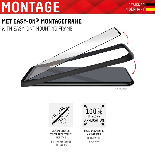 Displex Bildschirmschutzfolie Real Glass Full Cover für das Apple iPhone SE (2022 / 2020) / 8 / 7 / 6(s)