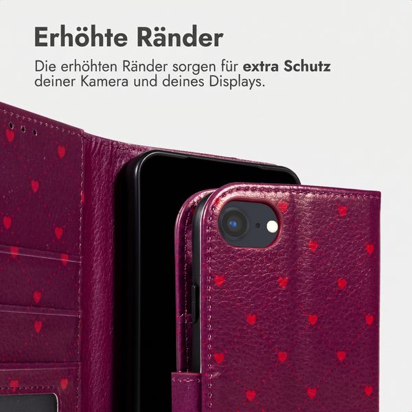 imoshion Design Klapphülle Apple iPhone SE (2022 / 2020) / 8 / 7 / 6(s) - Crush Check Coral Dust