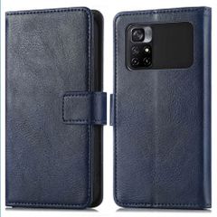 imoshion Luxuriöse Klapphülle Xiaomi Poco M4 Pro 5G - Dunkelblau