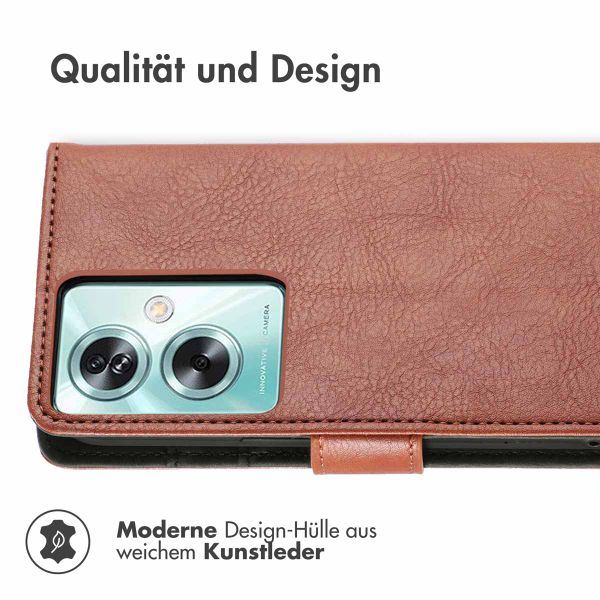 imoshion Luxuriöse Klapphülle Oppo A79 - Braun