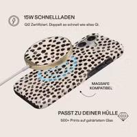 Burga Kabelloses magnetisches Ladegerät - MagSafe und Qi2 - Almond Latte / Gold