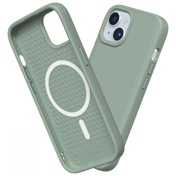 RhinoShield ﻿SolidSuit Back Cover MagSafe für das iPhone 15 Plus - Classic Sage Green