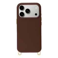 Selencia Rivièra Backcover mit MagSafe mit abnehmbaren Haken Apple iPhone 17 Pro - Choco Brown