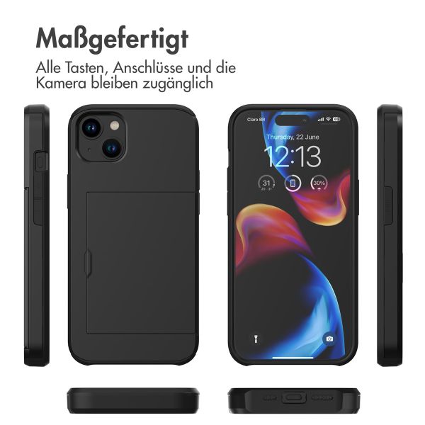 imoshion Backcover mit Kartenfach Apple iPhone 15 Plus - Schwarz