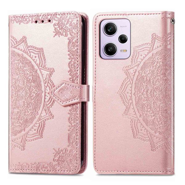 imoshion Mandala Klapphülle für das Xiaomi Redmi Note 12 Pro - Rose Gold