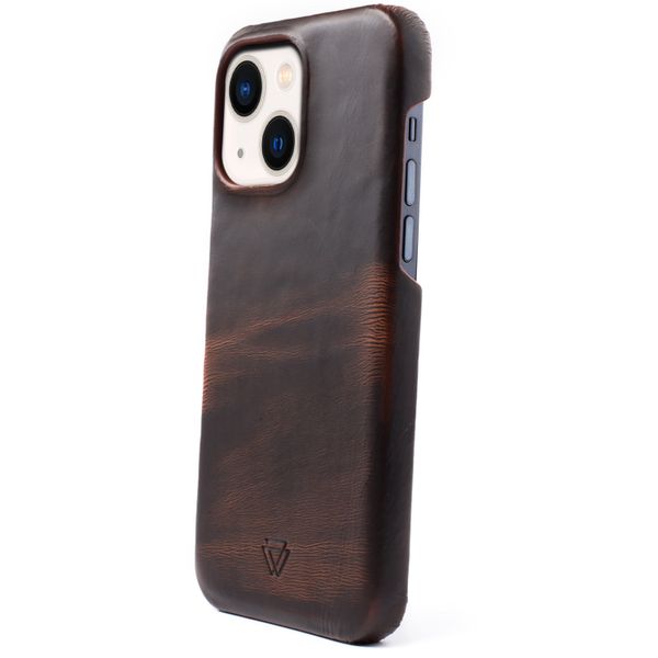 Wachikopa Full Wrap Back Cover für das iPhone 13 - Dark Brown