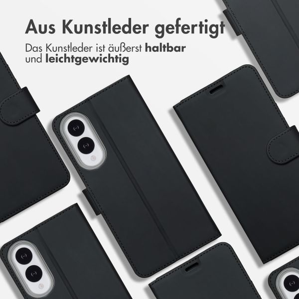 Accezz Wallet TPU Klapphülle Samsung Galaxy S25 Edge - Schwarz