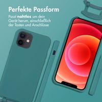 imoshion Color Backcover mit abnehmbarem Handykette und MagSafe Apple iPhone 12 (Pro) - Dunkelgrün