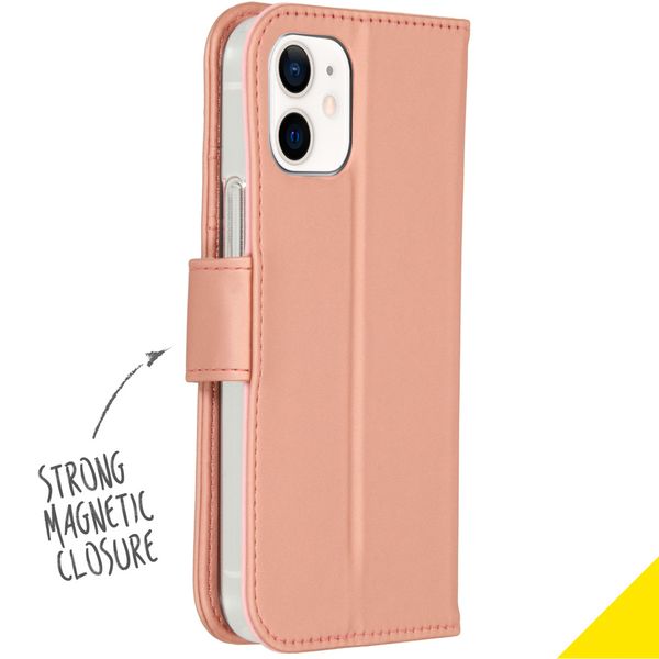 Accezz Wallet TPU Klapphülle für das iPhone 12 Mini - Roségold