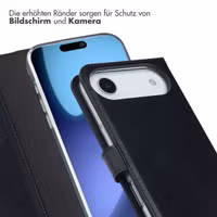Selencia Echtleder Klapphülle Apple iPhone Air - Schwarz