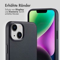 Accezz MagSafe Leather Backcover für das Apple iPhone 14 - Onyx Black