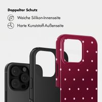 Selencia Vivid Back Cover Apple iPhone 16 Pro Max - Happy Dots Burgundy
