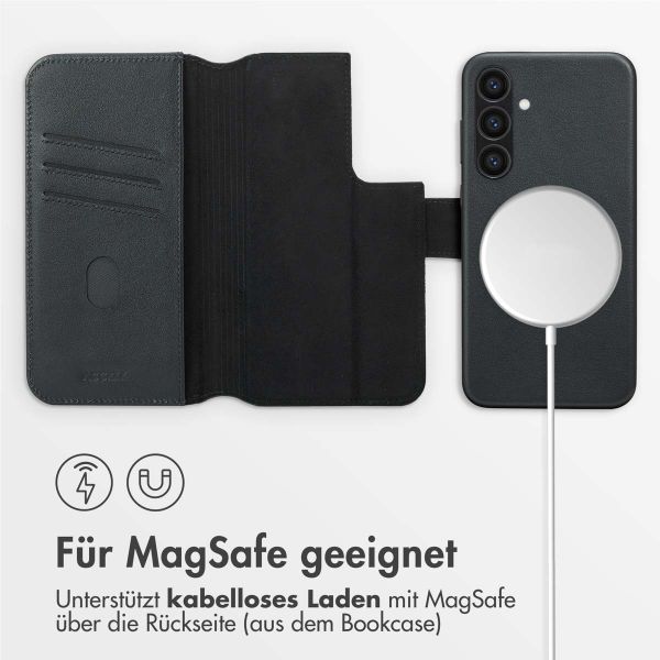 Accezz 2-in-1 Klapphülle aus Leder mit MagSafe für das Samsung Galaxy S23 FE - Onyx Black