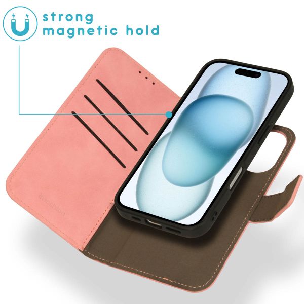 imoshion Entfernbare 2-1 Luxus Klapphülle Apple iPhone 16 - Rosa
