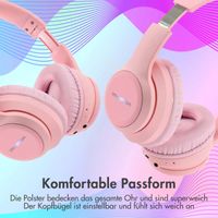 imoshion Kabellose Kinderkopfhörer LED Light - Dezibelbegrenzer - Mit AUX-Kabel - Rosa