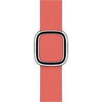 Apple Leather Band Modern Buckle für das  Apple Watch Series 1 t/m 9 / SE (38/40/41 mm) | Series 10 / 11 (42 mm) - Größe L - Pink Citrus