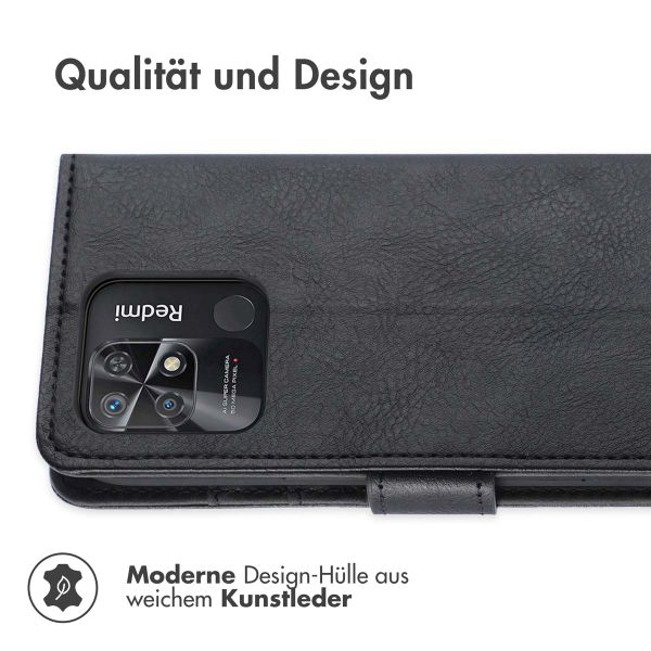 imoshion Luxuriöse Klapphülle für das Xiaomi Redmi 10C - Schwarz