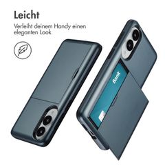 imoshion Backcover mit Kartenfach Samsung Galaxy S25 Edge - Dunkelblau