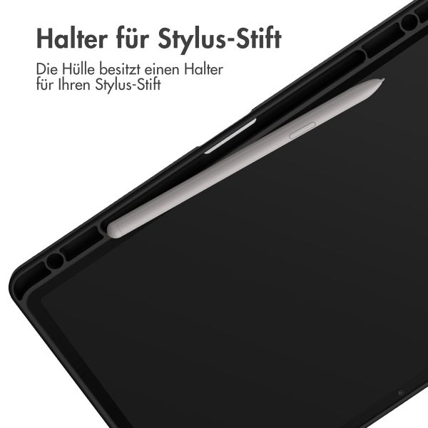 imoshion Trifold Hardcase Klapphülle für das Samsung Galaxy Tab S10 Plus / Tab S9 Plus / Tab S9 Plus FE 12.4 Zoll - Schwarz