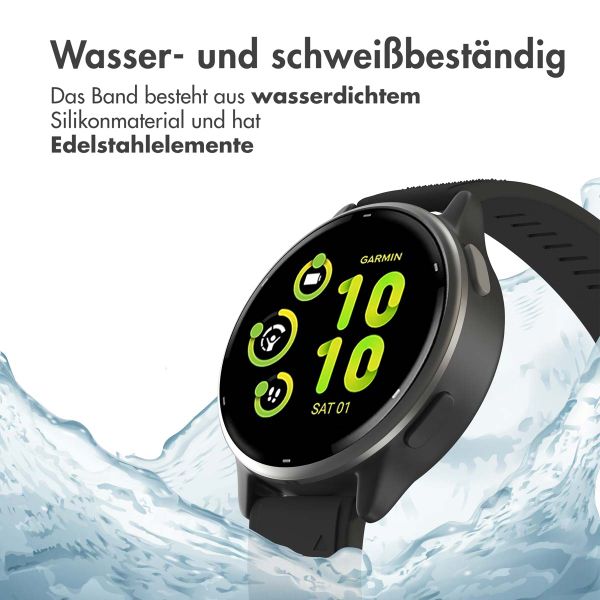 imoshion QuickFit® Silikonarmband - 22 mm Garmin Watch Anschluss - Schwarz