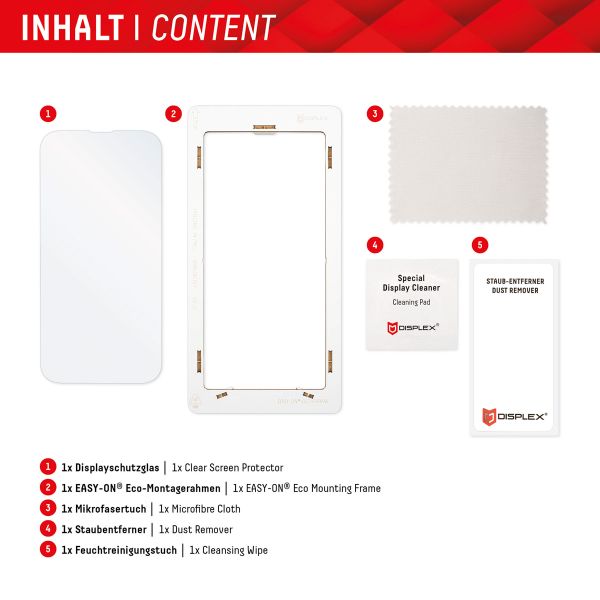 Displex Bildschirmschutzfolie Real Glass Full Cover für das Samsung Galaxy S23 FE - Transparent