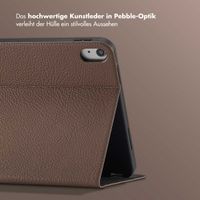 Selencia Riva Klapphülle Apple iPad 11 (2025) 11 Zoll A16 / iPad 10 (2022) 10.9 Zoll - Mocha Brown