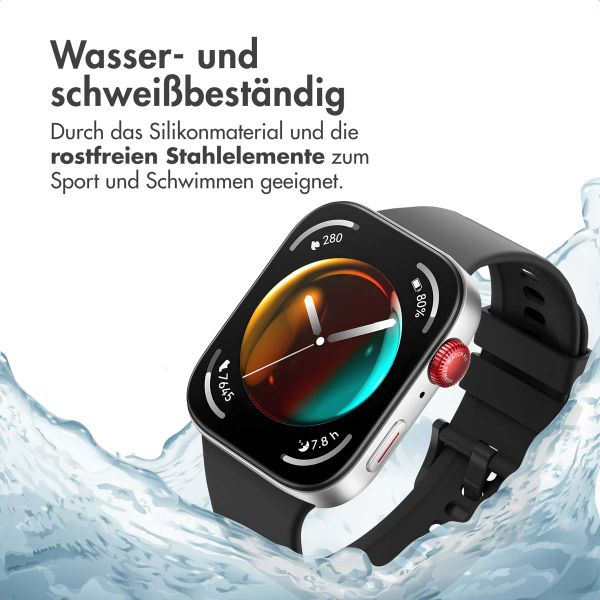 imoshion Silikonband für das  Huawei Watch Fit 4 / 4 Pro - Schwarz