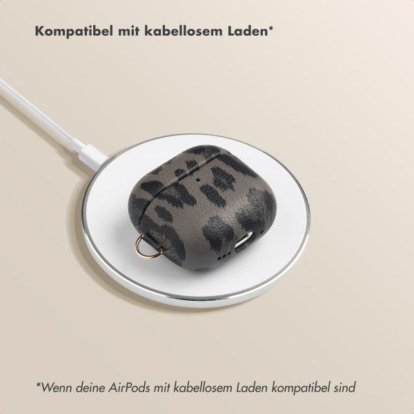 Selencia Sabi Case Apple AirPods 4 - Leopardenmuster - Midnight Black