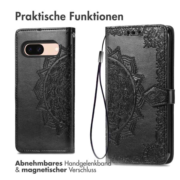 imoshion Mandala Klapphülle Google Pixel 8a - Schwarz