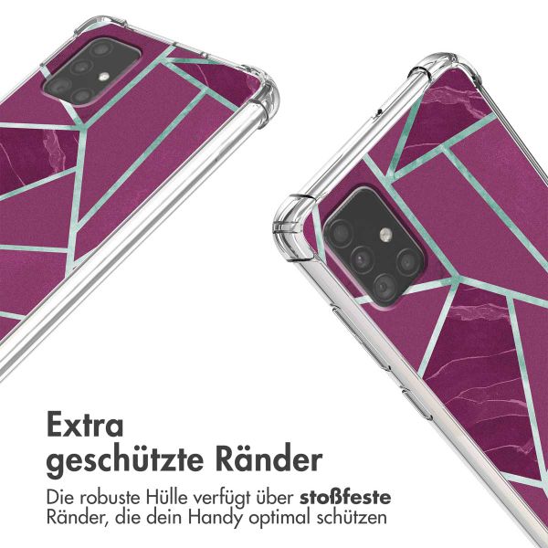 imoshion Design Hülle mit Band für das Samsung Galaxy A51 - Bordeaux Graphic