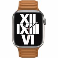 Apple Leather Link Armband für das  Apple Watch Series 1 t/m 11 / SE / Ultra (44/45/46/49 mm) - Größe M/L - Golden Brown